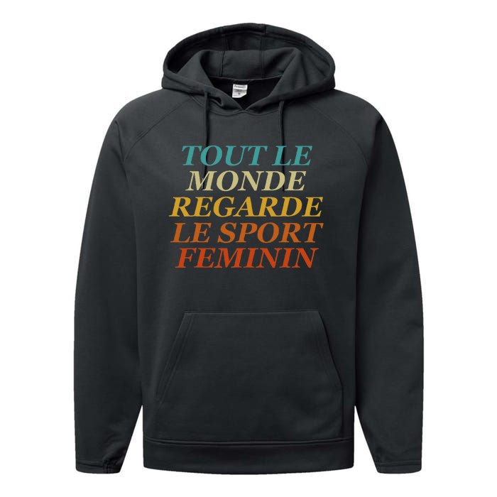 Retro Tout Le Monde Regarde Le Sport Feminin Apparel Performance Fleece Hoodie