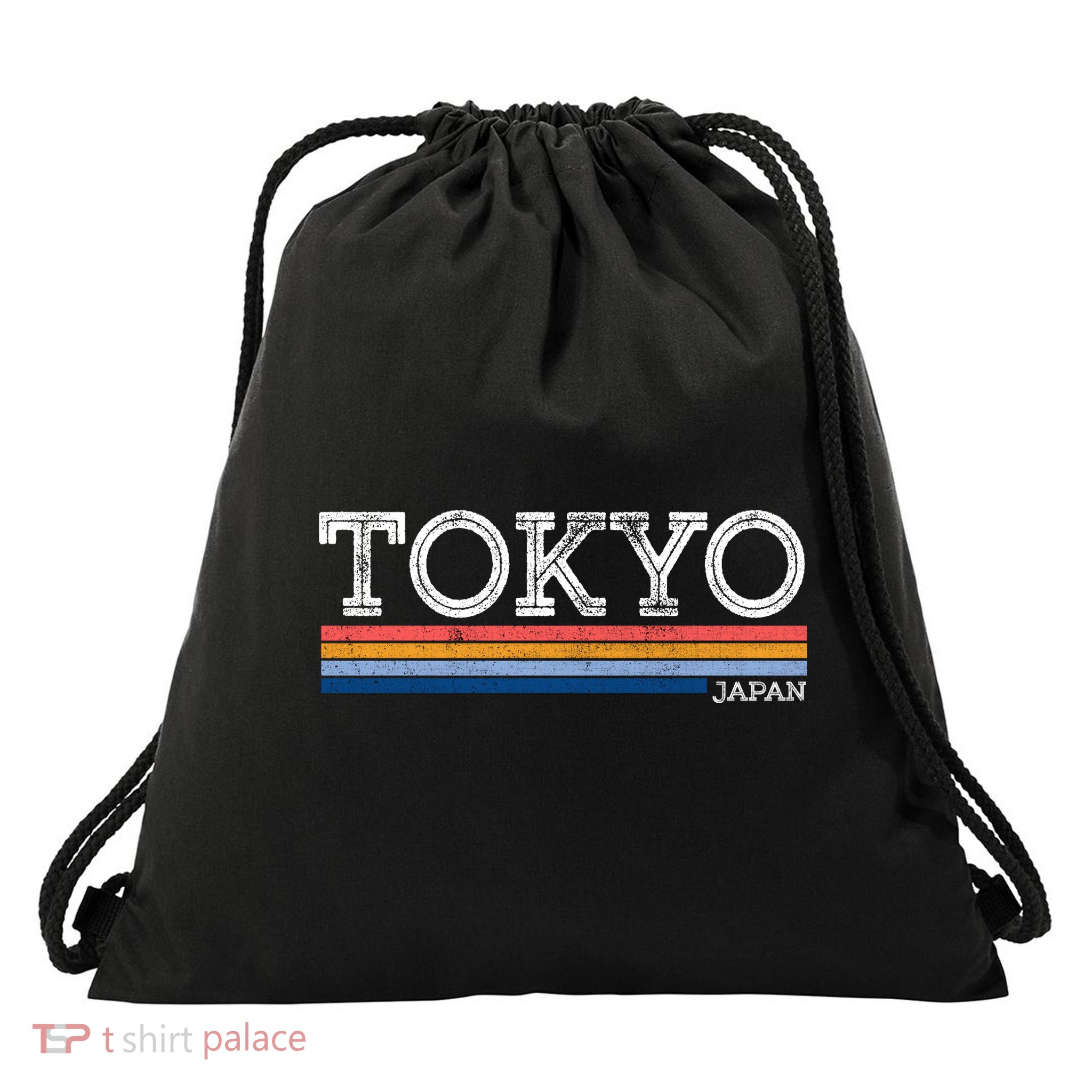 Retro Tokyo Logo Drawstring Bag