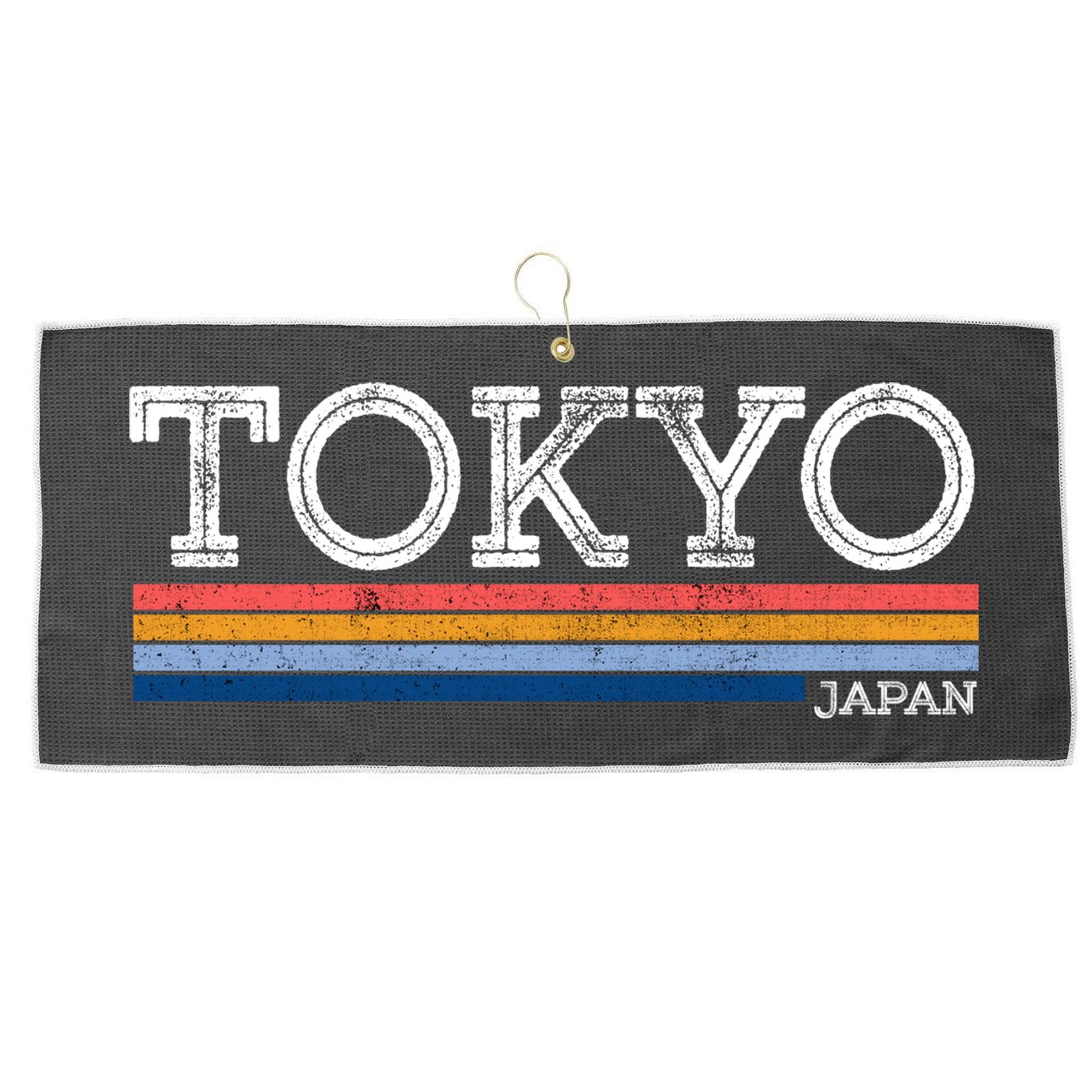 Retro Tokyo Logo Large Microfiber Waffle Golf Towel