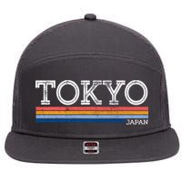 Retro Tokyo Logo 7 Panel Mesh Trucker Snapback Hat