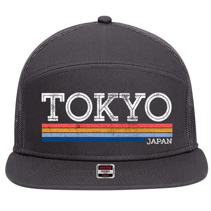 Retro Tokyo Logo 7 Panel Mesh Trucker Snapback Hat