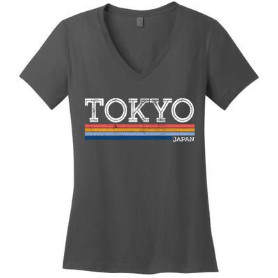 Retro Tokyo Logo Women's V-Neck T-Shirt