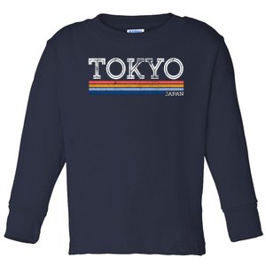 Retro Tokyo Logo Toddler Long Sleeve Shirt