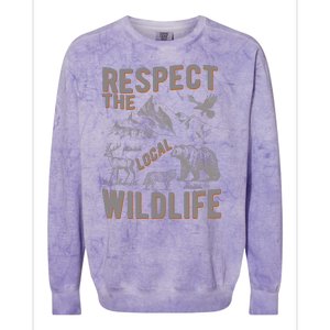 Respect The Local Wildlife Colorblast Crewneck Sweatshirt