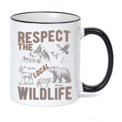 Respect The Local Wildlife 11oz Black Color Changing Mug