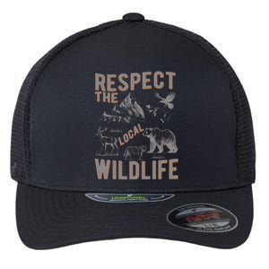 Respect The Local Wildlife Flexfit Unipanel Trucker Cap