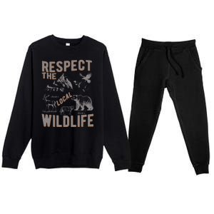 Respect The Local Wildlife Premium Crewneck Sweatsuit Set