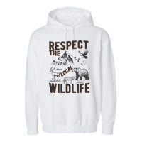 Respect The Local Wildlife Garment-Dyed Fleece Hoodie