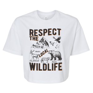 Respect The Local Wildlife Bella+Canvas Jersey Crop Tee