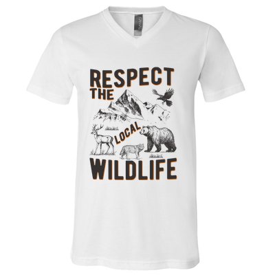 Respect The Local Wildlife V-Neck T-Shirt