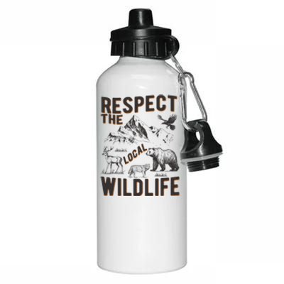 Respect The Local Wildlife Aluminum Water Bottle 