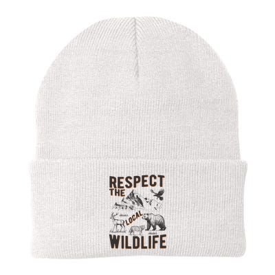 Respect The Local Wildlife Knit Cap Winter Beanie