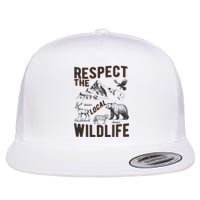 Respect The Local Wildlife Flat Bill Trucker Hat