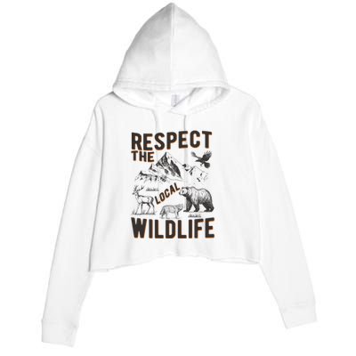 Respect The Local Wildlife Crop Fleece Hoodie