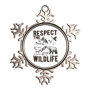 Respect The Local Wildlife Metallic Star Ornament