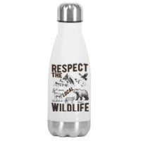 Respect The Local Wildlife Stainless Steel Insulated Water Bottle