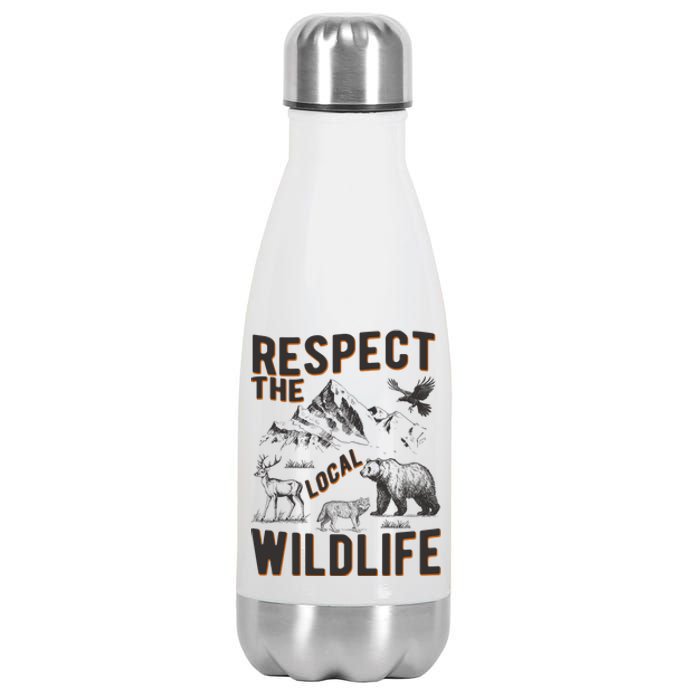 Respect The Local Wildlife Stainless Steel Insulated Water Bottle