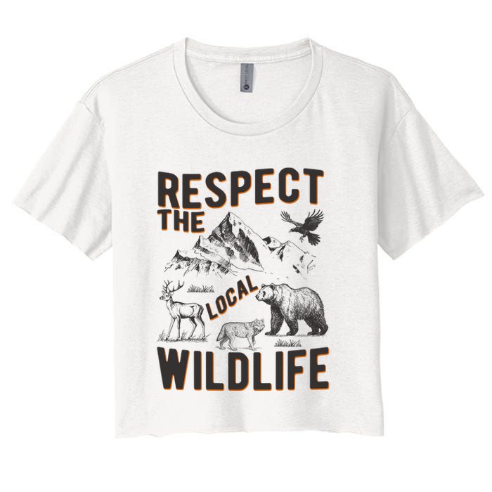 Respect The Local Wildlife Women's Crop Top Tee