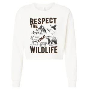 Respect The Local Wildlife Cropped Pullover Crew