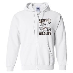 Respect The Local Wildlife Full Zip Hoodie