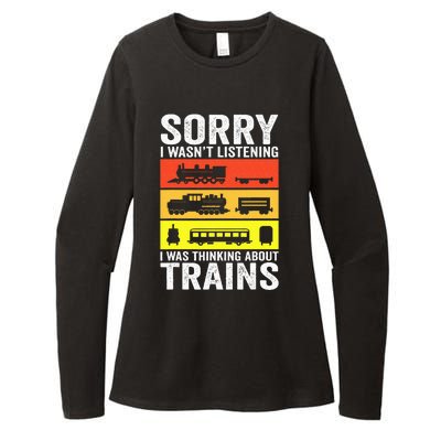 Retro Train Lover Conductor Costume Funny Train Boy Womens CVC Long Sleeve Shirt