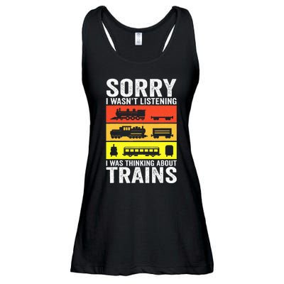 Retro Train Lover Conductor Costume Funny Train Boy Ladies Essential Flowy Tank