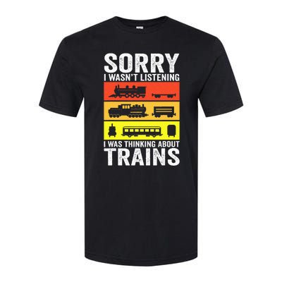 Retro Train Lover Conductor Costume Funny Train Boy Softstyle® CVC T-Shirt