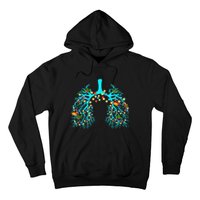 Respiratory Therapy Lung Christmas Xmas Light Ornament Hoodie