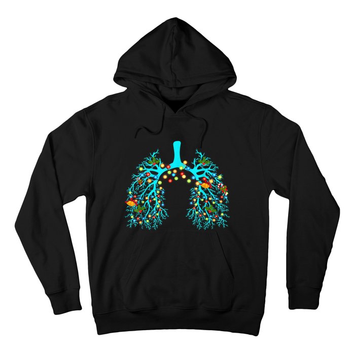 Respiratory Therapy Lung Christmas Xmas Light Ornament Hoodie