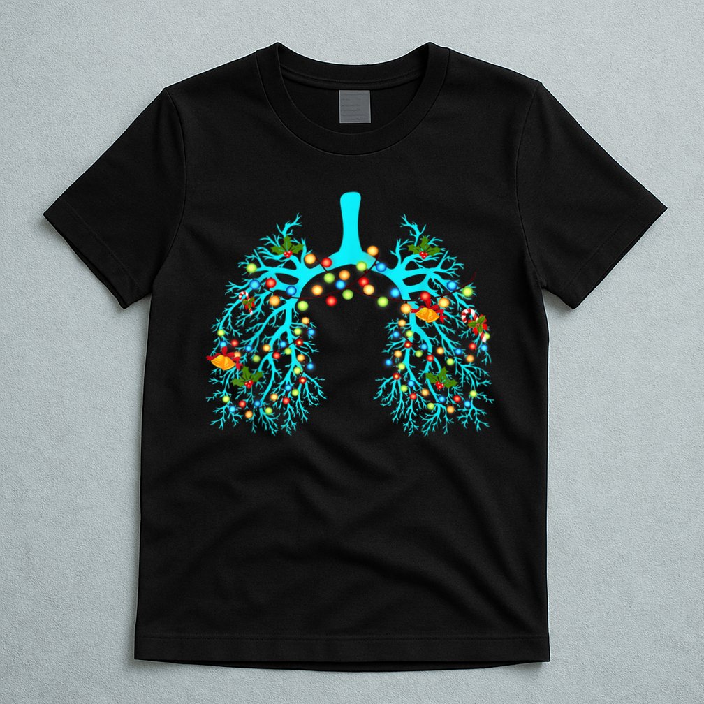Respiratory Therapy Lung Christmas Xmas Light Ornament T-Shirt