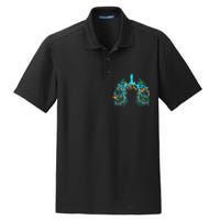 Respiratory Therapy Lung Christmas Xmas Light Ornament Dry Zone Grid Polo