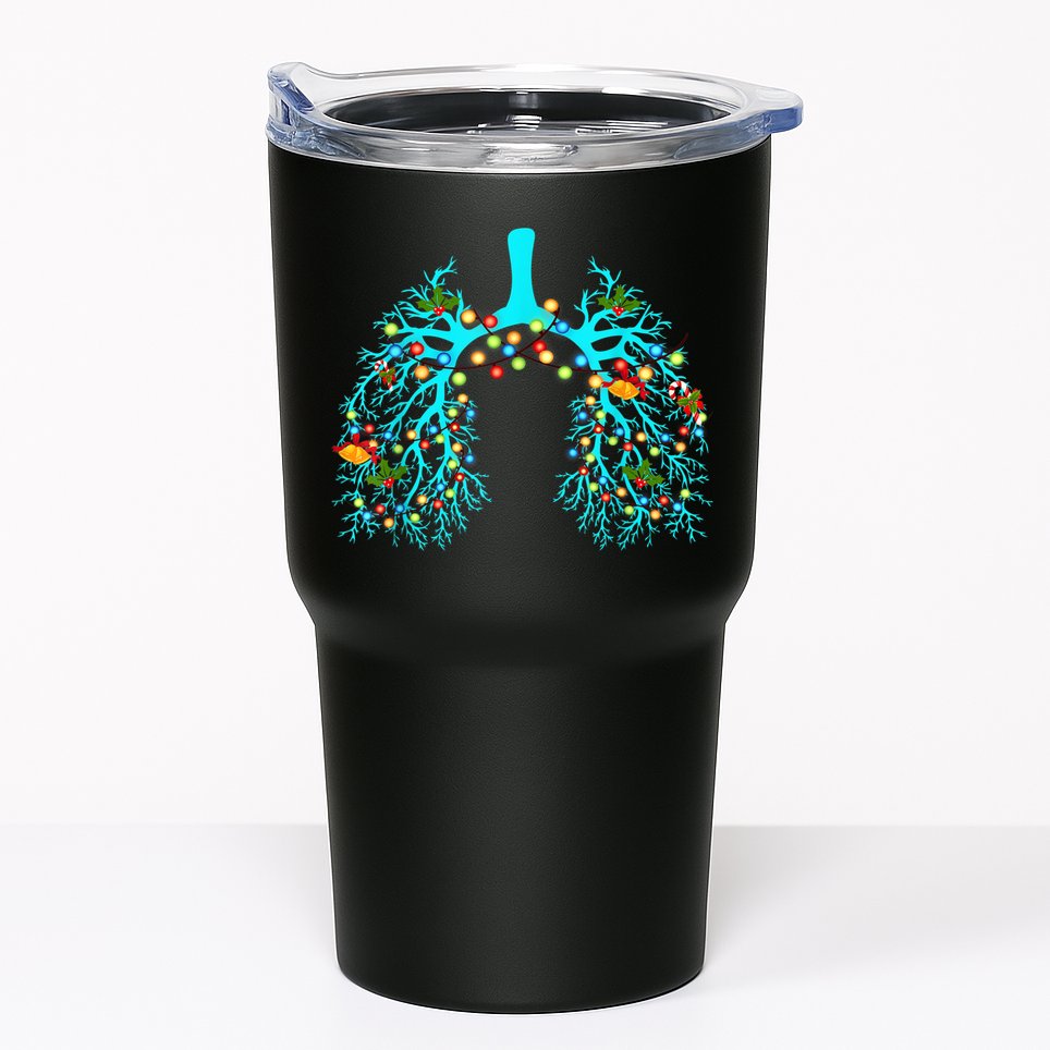 Respiratory Therapy Lung Christmas Xmas Light Ornament Tumbler