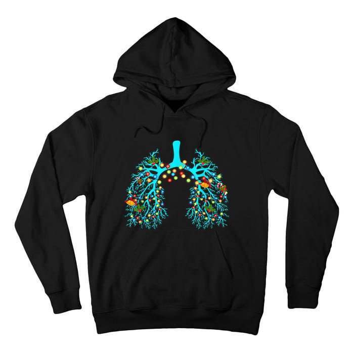 Respiratory Therapy Lung Christmas Xmas Light Ornament Tall Hoodie