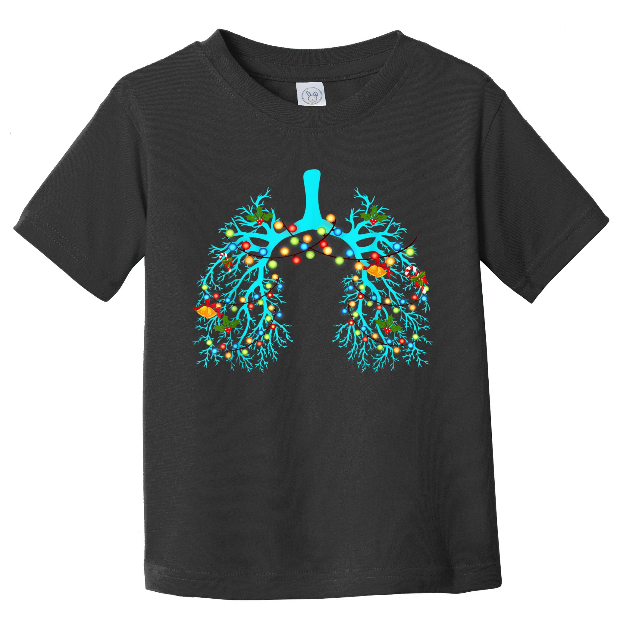 Respiratory Therapy Lung Christmas Xmas Light Ornament Toddler T-Shirt