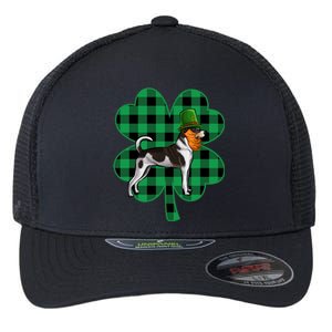 Rat Terrier Leprechaun St Patricks Day Lucky Clover Great Gift Flexfit Unipanel Trucker Cap