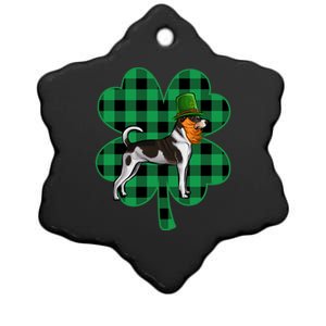 Rat Terrier Leprechaun St Patricks Day Lucky Clover Great Gift Ceramic Star Ornament