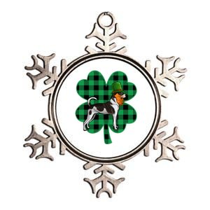 Rat Terrier Leprechaun St Patricks Day Lucky Clover Great Gift Metallic Star Ornament