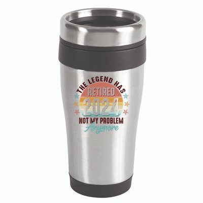 Retro The Legend Has Retired Not My Problem Anymore 2024 16oz Travel Tumbler