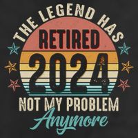 Retro The Legend Has Retired Not My Problem Anymore 2024 Microfiber Hand Towel