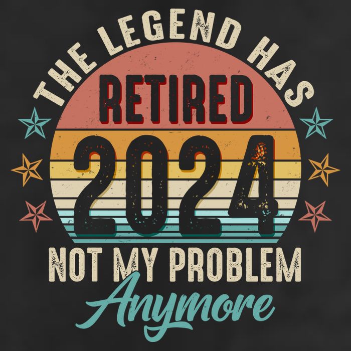Retro The Legend Has Retired Not My Problem Anymore 2024 Microfiber Hand Towel