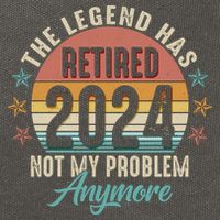 Retro The Legend Has Retired Not My Problem Anymore 2024 Cotton Canvas Backpack