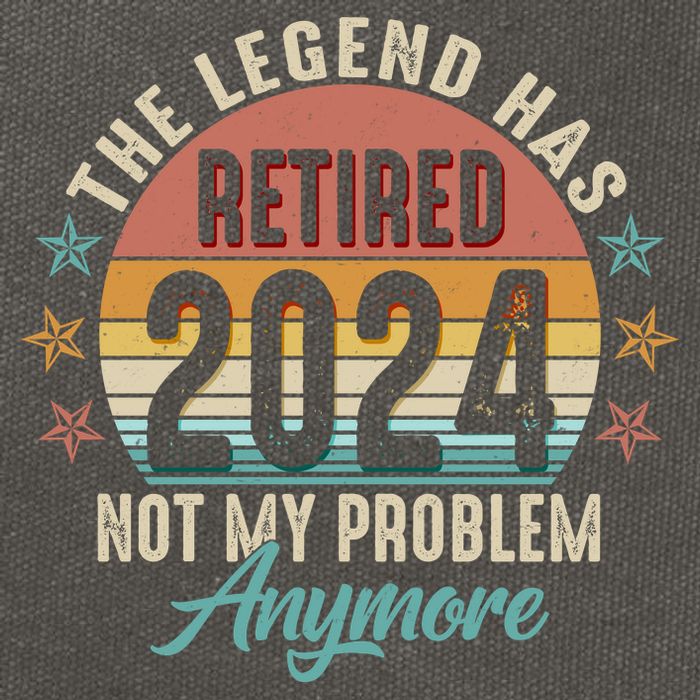 Retro The Legend Has Retired Not My Problem Anymore 2024 Cotton Canvas Backpack
