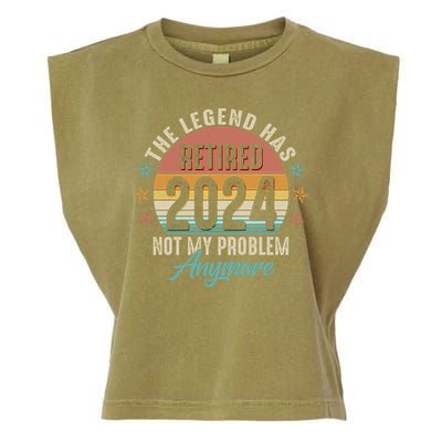 Retro The Legend Has Retired Not My Problem Anymore 2024 Garment-Dyed Women's Muscle Tee