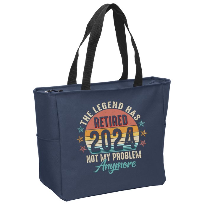 Retro The Legend Has Retired Not My Problem Anymore 2024 Zip Tote Bag