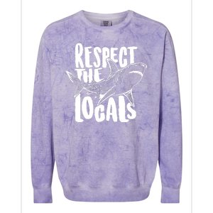 Respect The Locals Shark Week Lover Colorblast Crewneck Sweatshirt