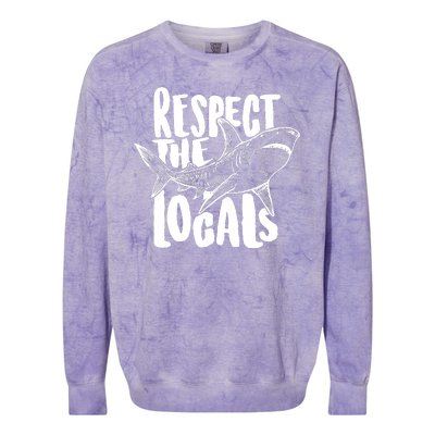 Respect The Locals Shark Week Lover Colorblast Crewneck Sweatshirt