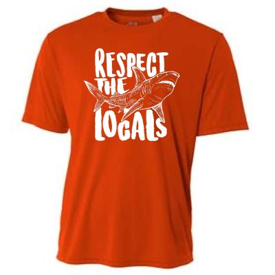 Respect The Locals Shark Week Lover Cooling Performance Crew T-Shirt