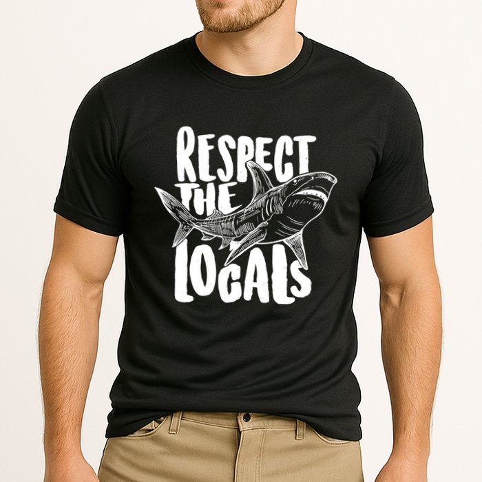 Respect The Locals Shark Week Lover Performance Shirt