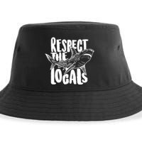 Respect The Locals Shark Week Lover Sustainable Bucket Hat
