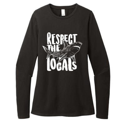 Respect The Locals Shark Week Lover Womens CVC Long Sleeve Shirt